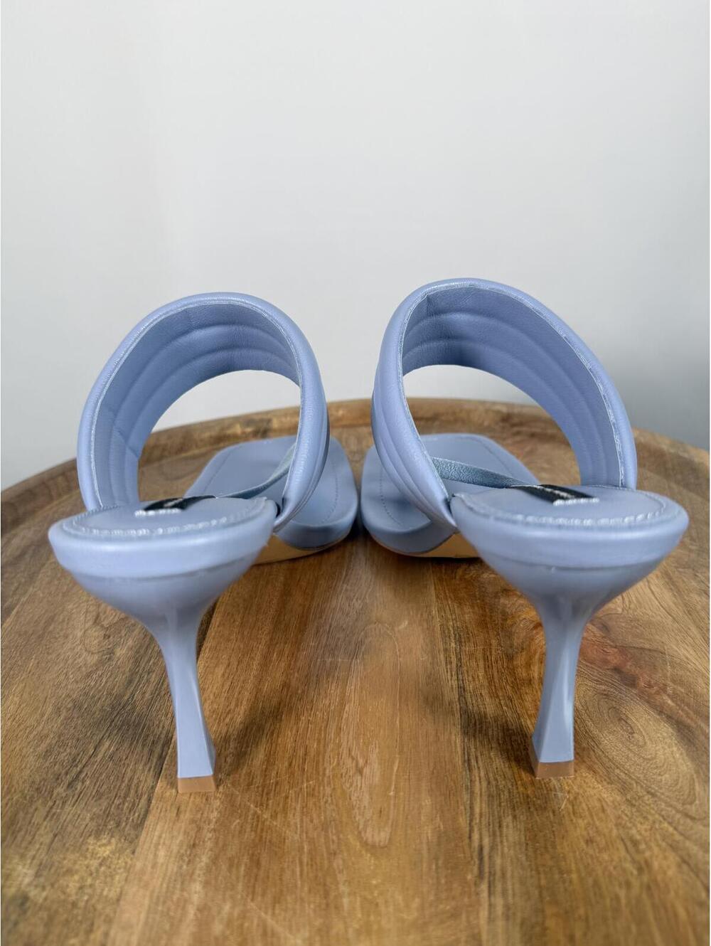 French Connection Heels Blue Thong Strap Square Toe Padded Sandals US 8 NWB - Picture 5 of 10